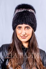 Дамска кожена шапка от норка Ани