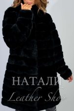 Дамско палто от чинчила Валерия Black 2 в 1