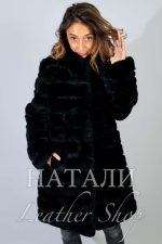 Дамско палто от чинчила Валерия Black 2 в 1