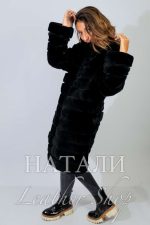 Дамско палто от чинчила Валерия Black 2 в 1