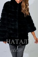 Дамско палто от чинчила Валерия Black 2 в 1