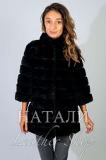 Дамско палто от чинчила Валерия Black 2 в 1