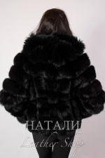 Луксозен кожух от лисица Бетина с качулка