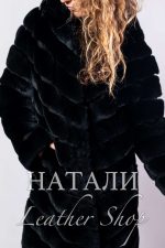 Дамско палто от чинчила Валентина с качулка