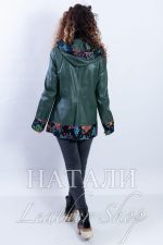 Дамско кожено яке Кремена Green
