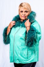 Двустранно кожено яке Сава Green