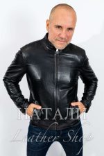 Мъжко кожено яке Валери Black