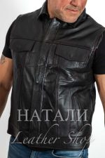 Стивън кожен елек Black