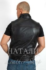 Стивън кожен елек Black