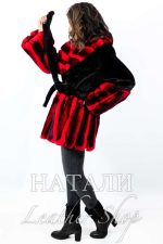 Дамско палто от чинчила Алина Red