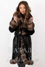 Дамски ексклузивен кожух от Алпака Милица Black