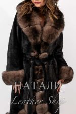 Дамски ексклузивен кожух от Алпака Милица Black