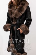 Дамски ексклузивен кожух от Алпака Милица Black