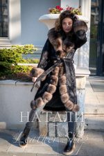 Дамски ексклузивен кожух от Алпака Милица Black