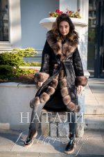Дамски ексклузивен кожух от Алпака Милица Black