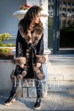 Дамски ексклузивен кожух от Алпака Милица Black