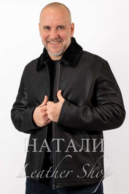 Мъжки кожух Ясен Black