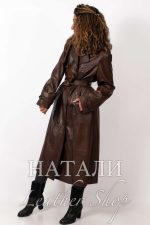 Дамско кожено манто Елана Brown