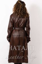 Дамско кожено манто Елана Brown