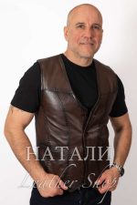 Огнян кожен елек Brown
