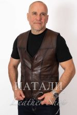 Огнян кожен елек Brown