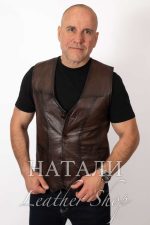 Огнян кожен елек Brown
