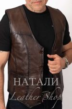 Огнян кожен елек Brown