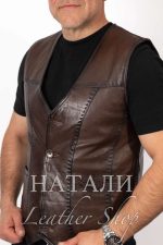 Огнян кожен елек Brown