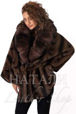 Дамски ексклузивен кожух от Алпака Шарлот Brown Melange