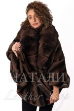 Дамски ексклузивен кожух от Алпака Шарлот Brown Melange