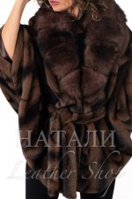 Дамски ексклузивен кожух от Алпака Шарлот Brown Melange