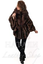 Дамски ексклузивен кожух от Алпака Шарлот Brown Melange