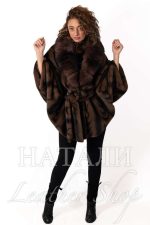 Дамски ексклузивен кожух от Алпака Шарлот Brown Melange