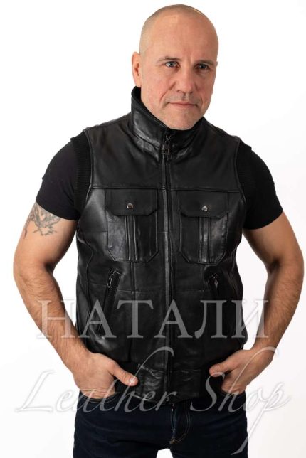 Орлин кожен елек Brown