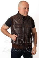 Орлин кожен елек Brown