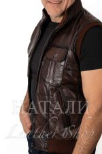 Орлин кожен елек Brown