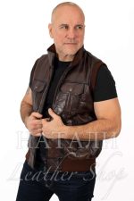 Орлин кожен елек Brown