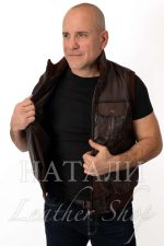 Орлин кожен елек Brown