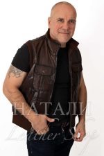 Орлин кожен елек Brown