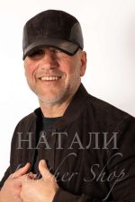 Мъжка кожена бейзболна шапка Велур