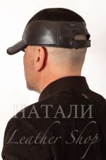Мъжка кожена бейзболна шапка Велур