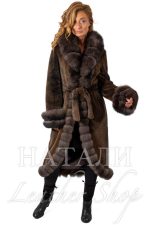 Дамски ексклузивен кожух от Алпака Милица Brown