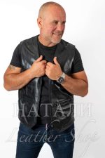 Ясен кожен елек Black