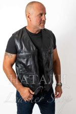 Ясен кожен елек Black