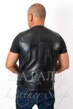 Ясен кожен елек Black