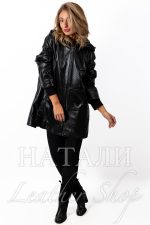Дамско кожено яке Глория Black