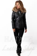 Зимно кожено яке Бетина Black